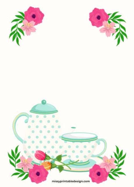 Printable Tea Party Invitations Paperblog