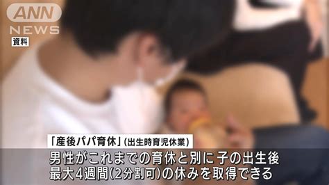 「産後パパ育休」来月開始で育児休業「取得しやすく」は4割余り 明治安田生命