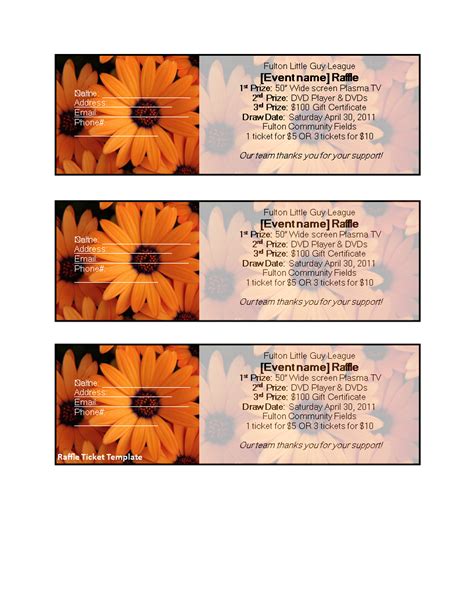 Custom Raffle Ticket Templates - Create Your Own Design