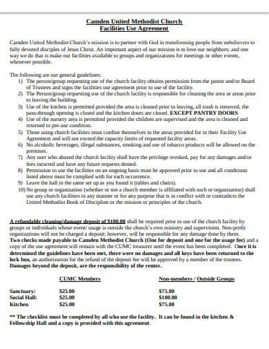 11 Church Facility Use Agreement Templates In Doc Pdf