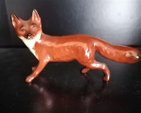 Beswick England Fine Bone China Fox Figurine 45ins Long Etsy