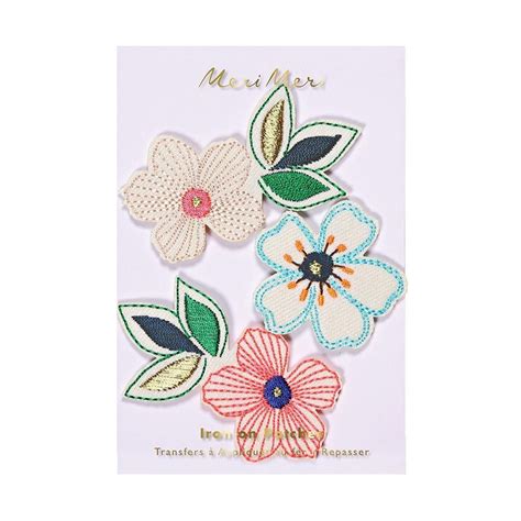 Flower Patches Fabric Letters Flower Patch Iron On Patches