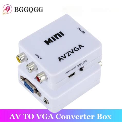 Rca Av To Vga Video Converter P Mini Video Convertor Conversor With