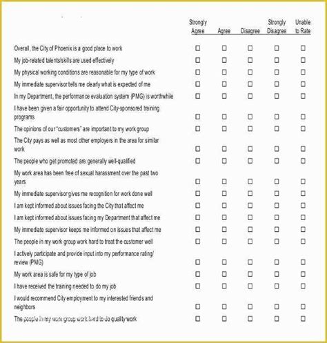 Free Sample Employee Satisfaction Survey Templates Of Employee