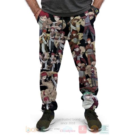 HOT Naruto Gaara Fleece Characters Anime Jogger Pants Boxbox