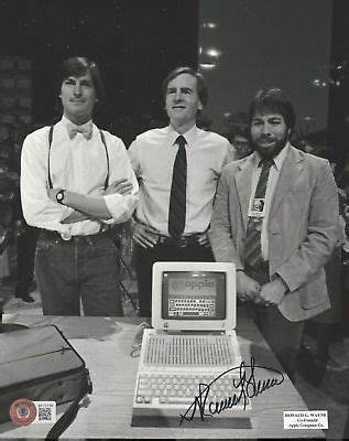 RONALD WAYNE APPLE COMPUTERS CO-FOUNDER SIGNED 8x10 PHOTO B BECKETT COA ...