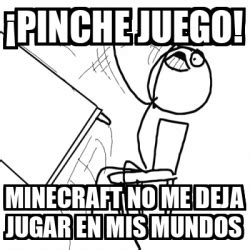 Meme Desk Flip Rage Guy Pinche Juego Minecraft No Me Deja Jugar En