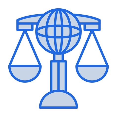 Premium Vector International Law Blue Tone Illustration