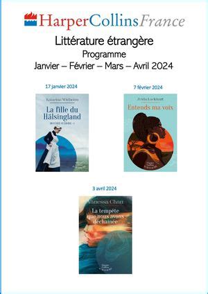 Calaméo Programme HarperCollins Littérature Étrangère 1er Semestre 2024