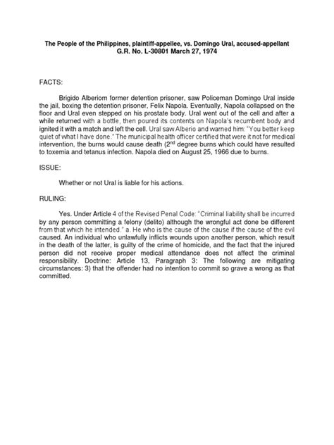 The People Of The Philippines Vs Ural Gr No L 30801 Pdf