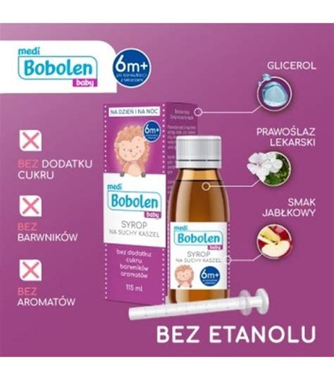 Bobolen Baby Syrop na suchy kaszel 115 ml cena opinie właściwości