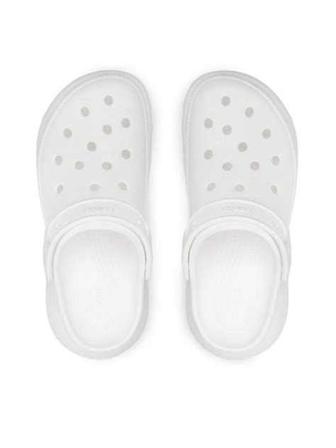 Klapki Crocs Classic Crush Clog 207521 Biały eobuwie pl