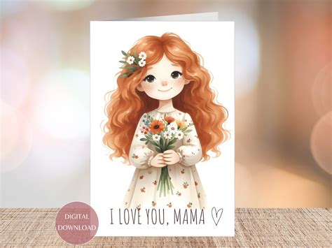 Printable Mothers Day Card Mothers Day Card From Daughter Mothers