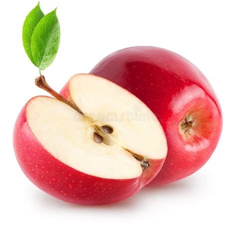 Isolated Apples Whole And Sliced Red Apple Fruit With Isolated On