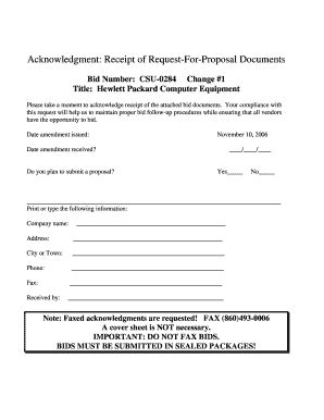 Fillable Online Das State Ct Acknowledgment Receipt Of Request For