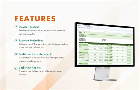 Monthly Financial Projections Template in Excel, Google Sheets ...