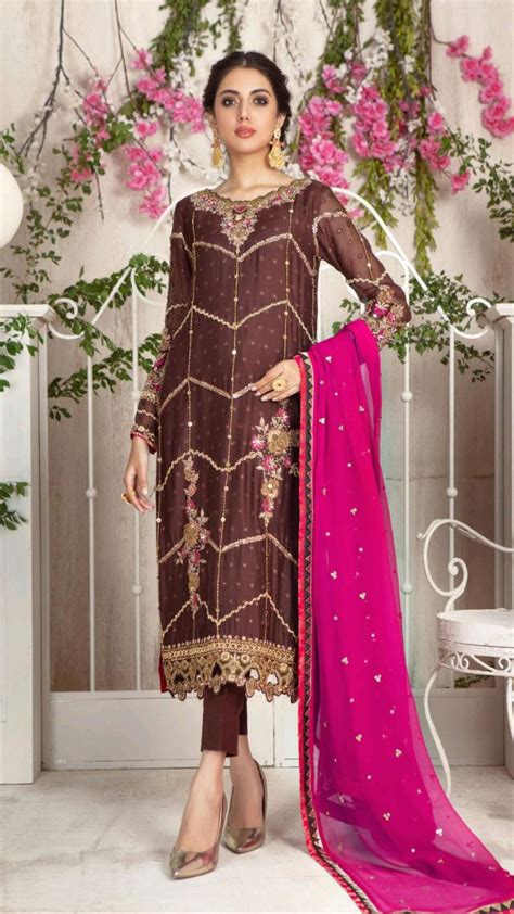 Sarosh Salman Dress Beauty Embellished Chiffon Formal Wear Dresses