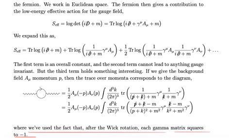 quantum field theory - One-loop diagram calculation: Wick rotation and ...