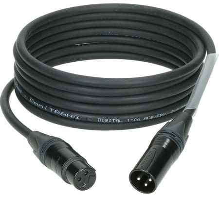 Cordon XLR 3 femelle XLR 3 mâle AES EBU longueur 10m KLOTZ CABLES