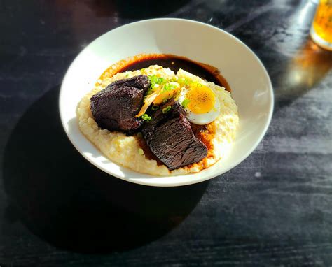 Somebabble I Ate Korean Beef Short Ribs Kimchi And Grits With Bulgogi Marinade