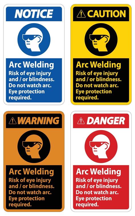 Arc Welding Risk Of Eye Injury Eye Protection Required 3278134 Vector Art at Vecteezy