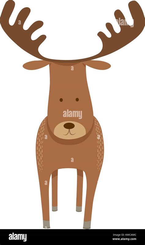 Moose With Antlers Stock Vector Images Alamy