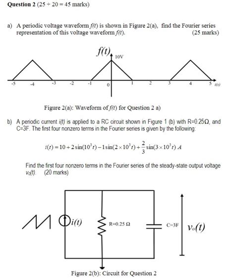 Solved Question 2 25 20 45 Marks A A Periodic Voltage Chegg