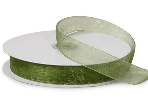 Moss Green Sheer Organza Ribbon X Yards Nashville Wraps