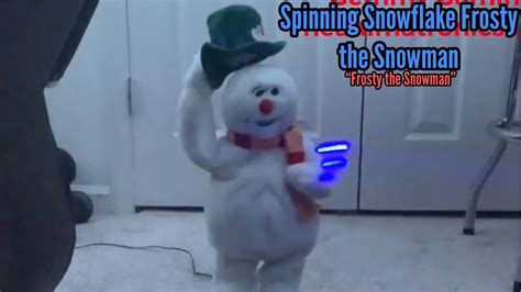 Gemmy Animated Spinning Snowflake Frosty The Snowman Youtube