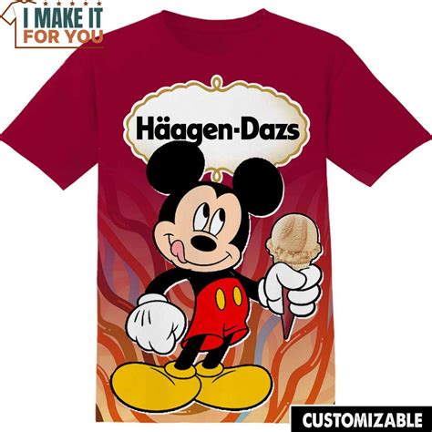 Haagen Dazs Disney Mickey Aop Shirt Funny Tee Shirt For Men Best