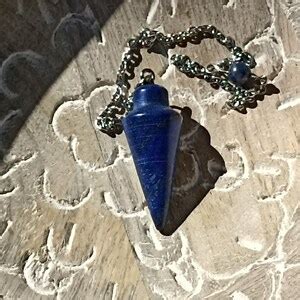 Lapis Lazuli Conical Pendulum Natural Stone Dowsing Etsy