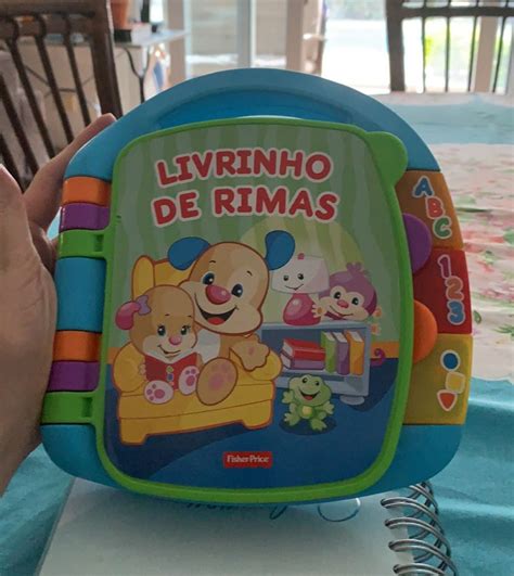 Livrinho Livro De Rimas Fisher Price Semi Novo Brinquedo Para Beb S