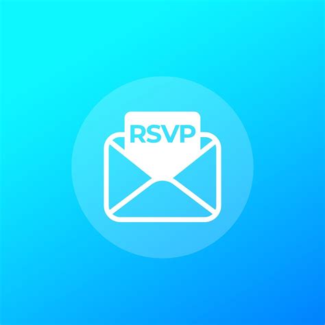 Rsvp Icon With Envelope Vector Design 4508866 Vector Art At Vecteezy