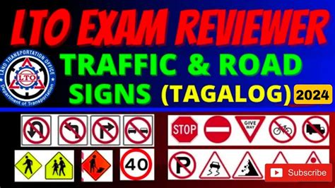 Traffic And Road Signs Lto Exam Reviewer Tagalog Version Updated