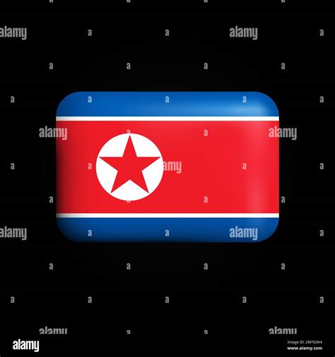 North Korea Flag 3D Icon. National Flag of North Korea. Vector ...