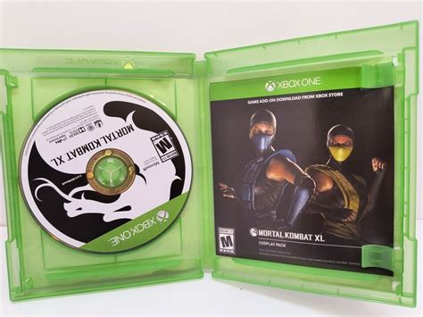 Mortal Kombat XL For Xbox One Fighting Multiplayer Game Disc Case Couch