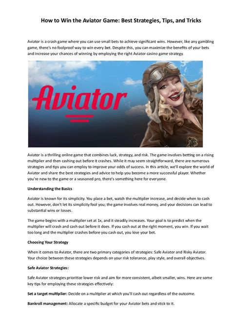 Calam O How To Win The Aviator Game Best Strategies Tips And Tricks