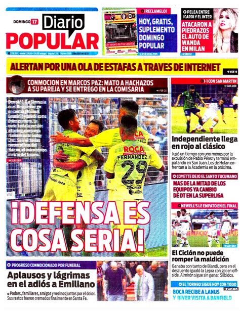 Diario Popular Domingo 17 De Febrero De 2019 Infobae