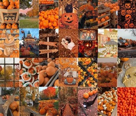 80PCS Halloween Fall Collage Kit Pumpkin Photo Collage Fall Breeze ...