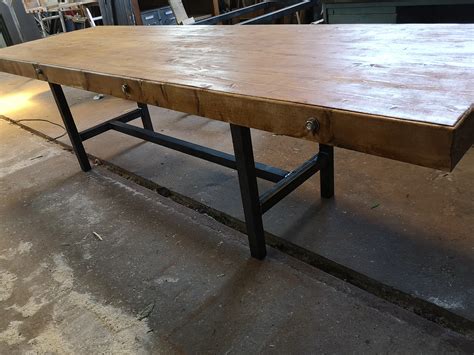 Tables M Tal Et Bois Sur Mesure Brikbroc Brocante En Ligne