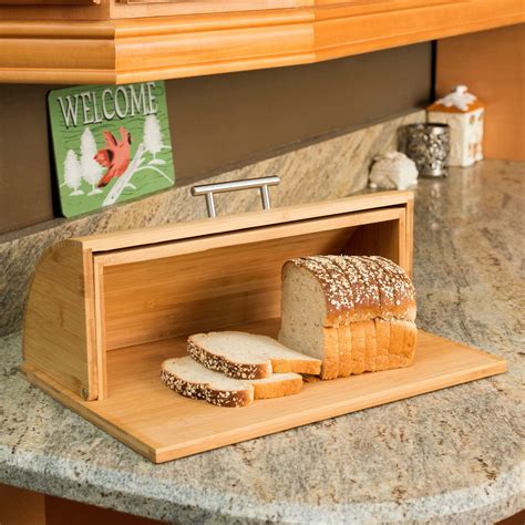 Home Basics Bamboo Bread Box Kitchen Organization Shop Home Basics Hds Trading Wholesale Site