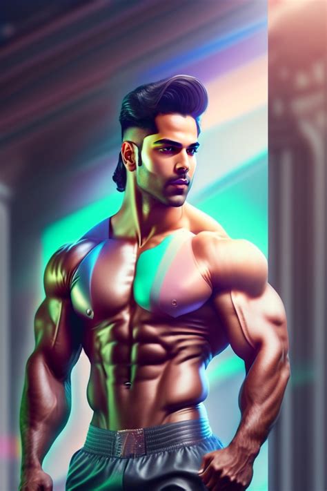 Lexica Varun Dhawan Dreamy Hyperwave Muscles Ethereal Full Body