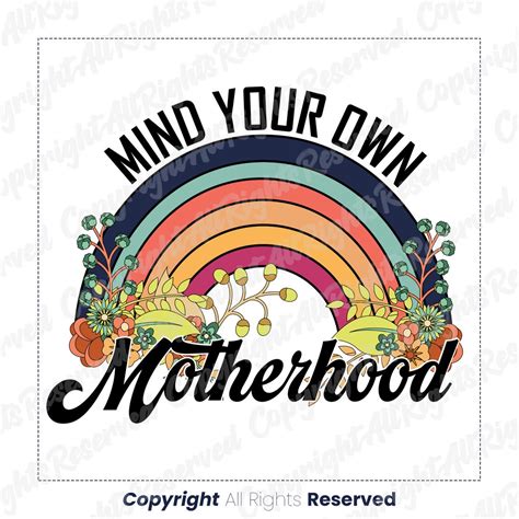 Mind Your Own Motherhood Svg Motherhood Svg Hippie Mama Svg Mom Retro