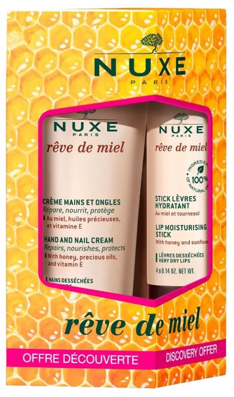 Rêve de miel stick lèvre crème mains Nuxe offre découverte