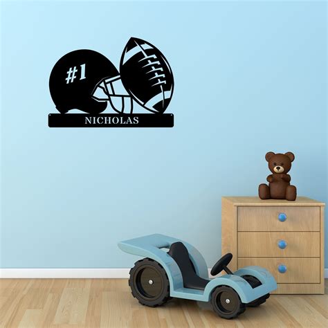 Personalized Football Monogram metal wall art is a great choice to ...