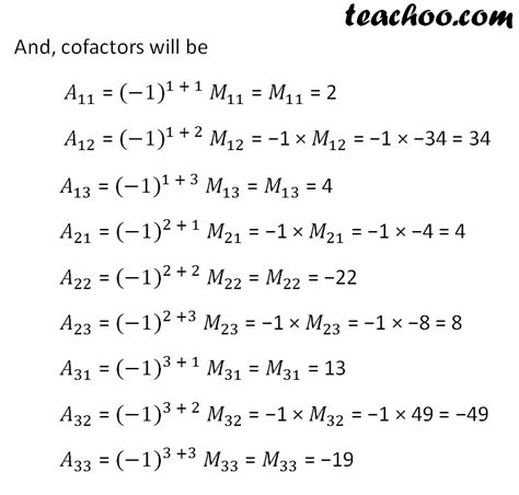 How To Find Cofactor Of Matrix Automateyoubiz