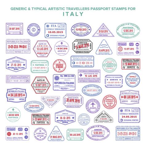 Italy Passport Stamp Illustrations Royalty Free Vector Graphics And Clip