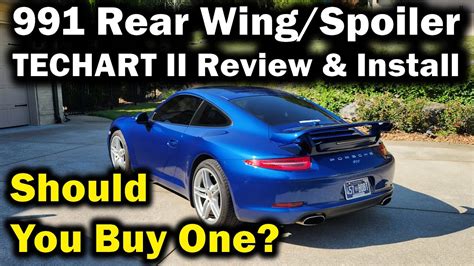 Review And Installation Techart Ii Rear Wing For Porsche Youtube