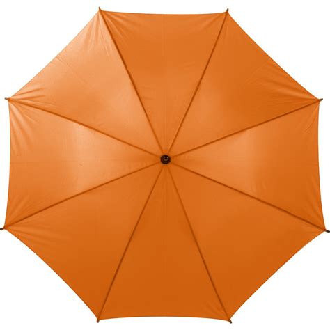 Printed Polyester T Umbrella Kelly Orange Umbrellas