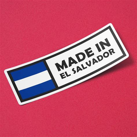 El Salvador Sticker Made In El Salvador Waterproof For Water Bootle